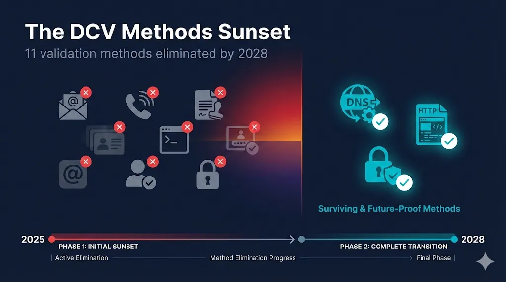DCV Methods Sunset Timeline