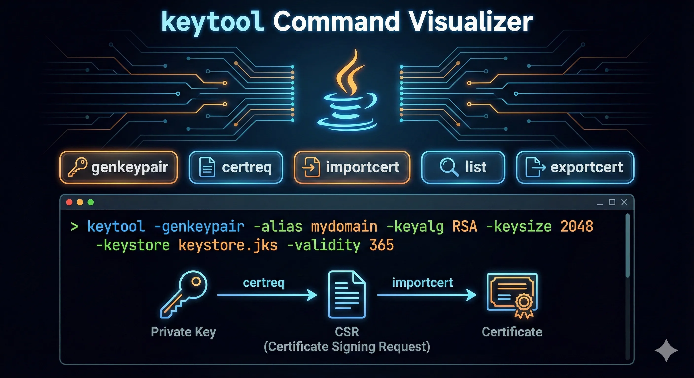 Java Keytool Commands