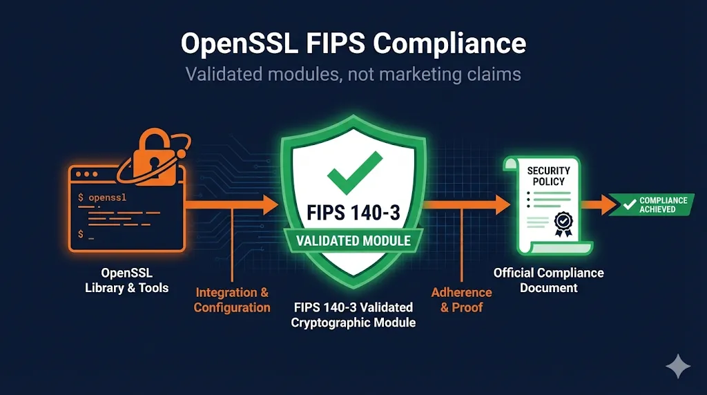 OpenSSL FIPS Compliance - validated modules workflow diagram